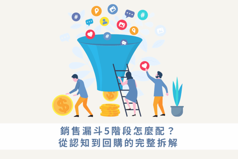 銷售漏斗5階段怎麼配？從認知到回購的完整拆解