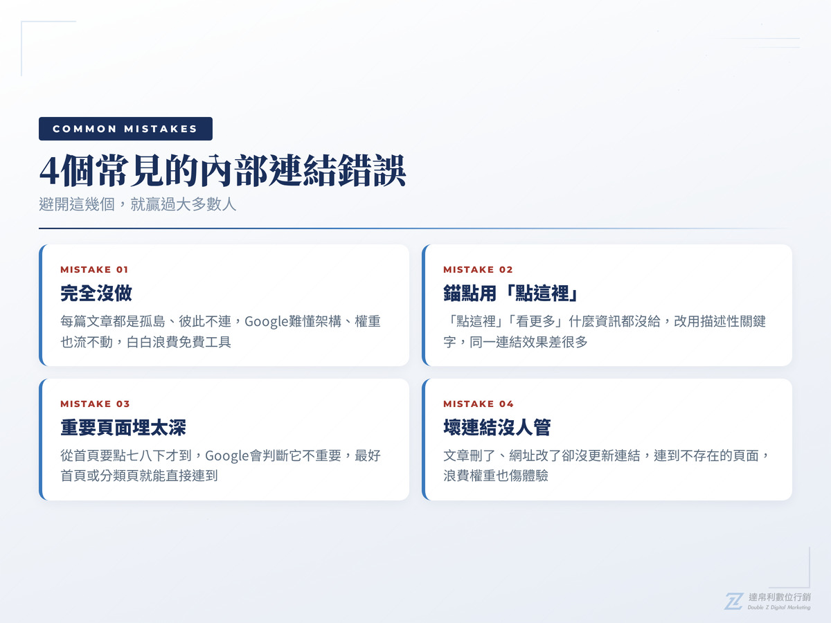 中小企業最常犯的4個內部連結錯誤